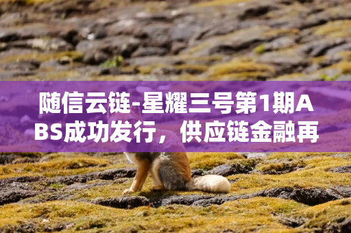随信云链-星耀三号第1期ABS成功发行，供应链金融再添新标杆
