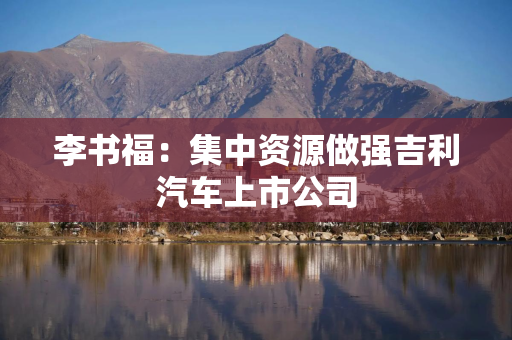 李书福：集中资源做强吉利汽车上市公司