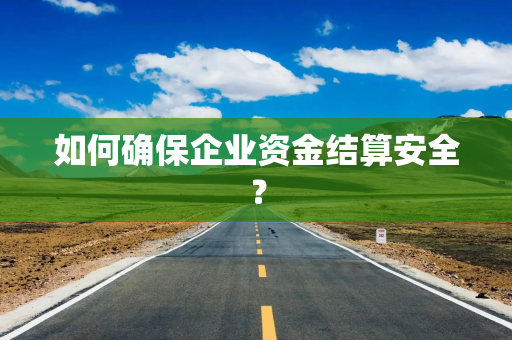 如何确保企业资金结算安全？