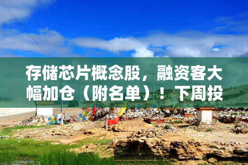 存储芯片概念股，融资客大幅加仓（附名单）！下周投资者最看好这个板块