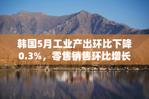 韩国5月工业产出环比下降0.3%，零售销售环比增长0.1%