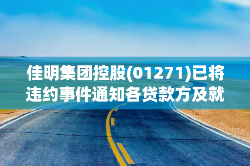 佳明集团控股(01271)已将违约事件通知各贷款方及就违反事项继续争取其他贷款方的豁免