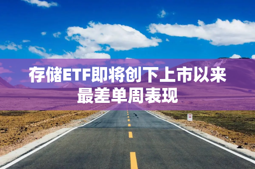 存储ETF即将创下上市以来最差单周表现
