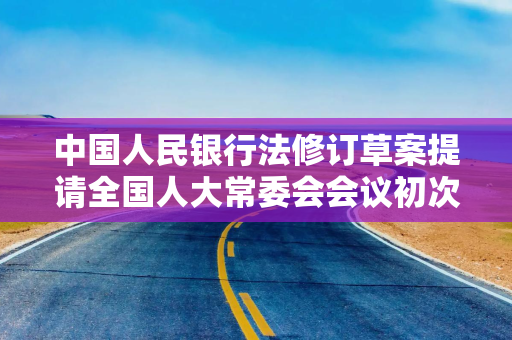中国人民银行法修订草案提请全国人大常委会会议初次审议，加快完善中央银行制度