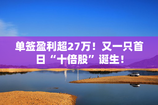 单签盈利超27万！又一只首日“十倍股”诞生！