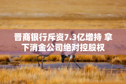 晋商银行斥资7.3亿增持 拿下消金公司绝对控股权
