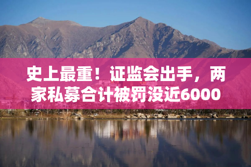 史上最重！证监会出手，两家私募合计被罚没近6000万元