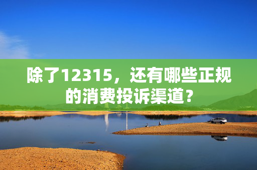 除了12315，还有哪些正规的消费投诉渠道？