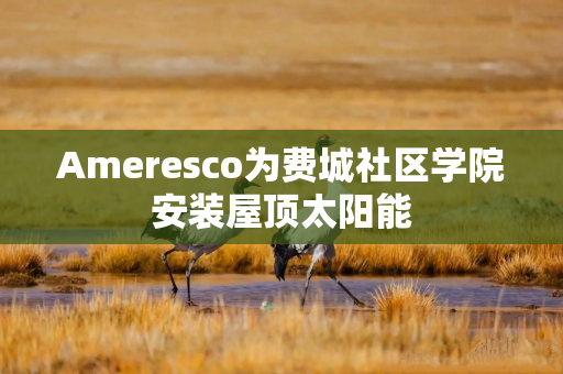 Ameresco为费城社区学院安装屋顶太阳能
