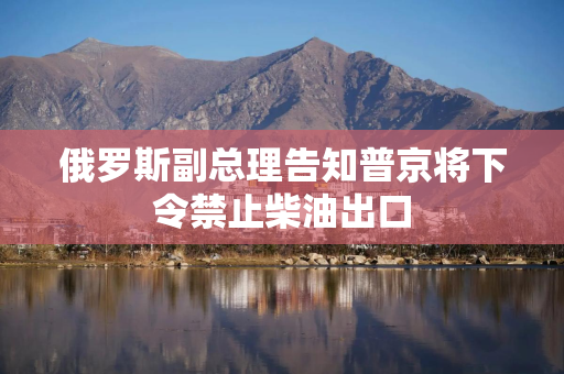 俄罗斯副总理告知普京将下令禁止柴油出口