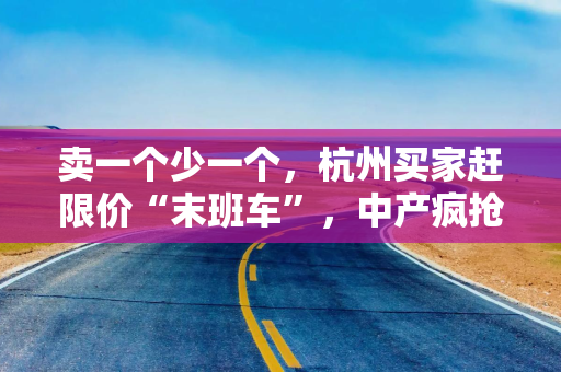 卖一个少一个，杭州买家赶限价“末班车”，中产疯抢千万级楼盘，中签率低至8.13%