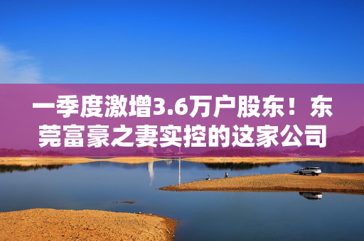 一季度激增3.6万户股东！东莞富豪之妻实控的这家公司，刚被立案调查