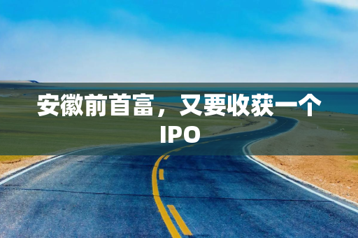 安徽前首富，又要收获一个IPO
