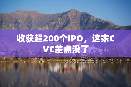 收获超200个IPO，这家CVC差点没了
