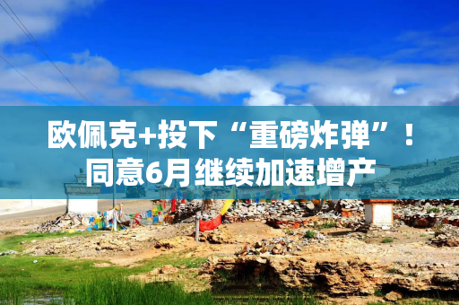欧佩克+投下“重磅炸弹”！同意6月继续加速增产