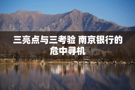 三亮点与三考验 南京银行的危中寻机