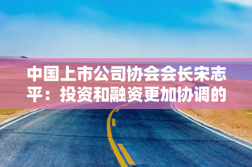 中国上市公司协会会长宋志平：投资和融资更加协调的市场生态正在加快形成