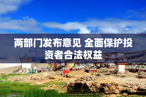两部门发布意见 全面保护投资者合法权益