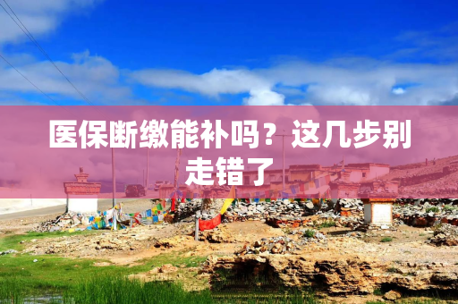 医保断缴能补吗？这几步别走错了