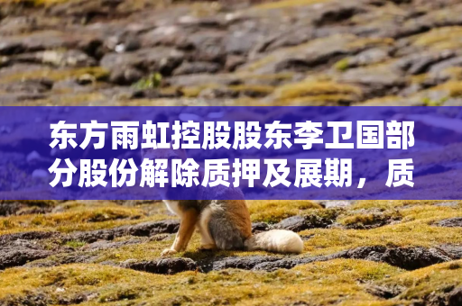 东方雨虹控股股东李卫国部分股份解除质押及展期，质押比例降至75.85%