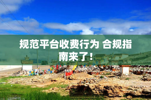 规范平台收费行为 合规指南来了！