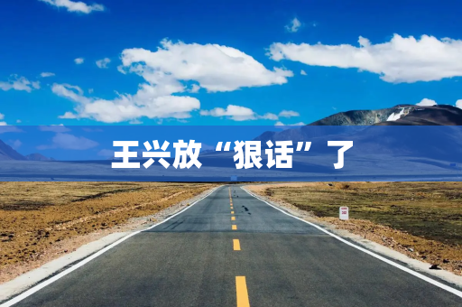 王兴放“狠话”了