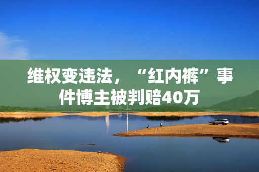 维权变违法，“红内裤”事件博主被判赔40万