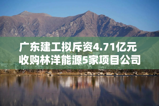 广东建工拟斥资4.71亿元 收购林洋能源5家项目公司