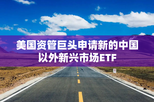 美国资管巨头申请新的中国以外新兴市场ETF