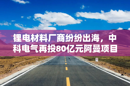 锂电材料厂商纷纷出海，中科电气再投80亿元阿曼项目，市值刚过百亿