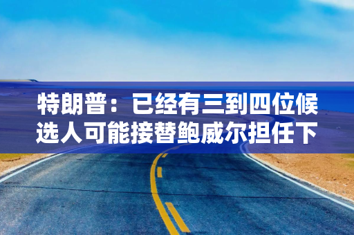 特朗普：已经有三到四位候选人可能接替鲍威尔担任下任美联储主席