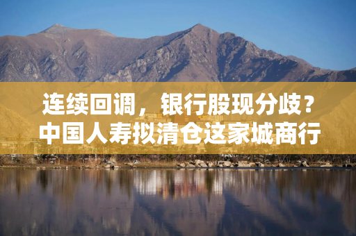 连续回调，银行股现分歧？中国人寿拟清仓这家城商行，仍有12家银行获增持