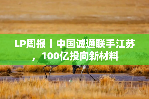 LP周报丨中国诚通联手江苏，100亿投向新材料