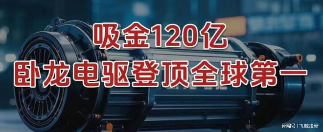 吸金120亿，卧龙电驱，登顶全球第一！