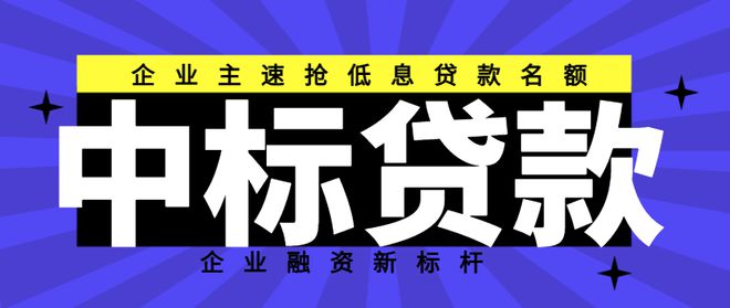 【重磅发布】企业中标贷全面升级！全国企业主速抢低息贷款名额！