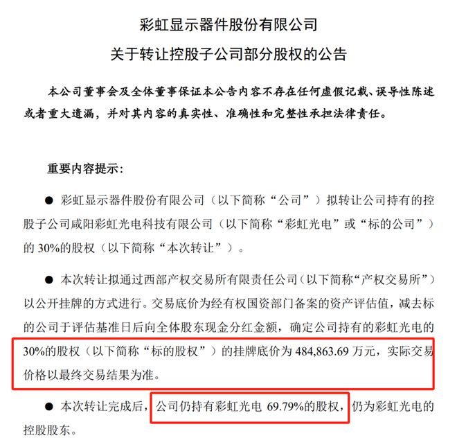 _彩虹商城是干什么的_两连盈后，咸阳彩虹48.49亿卖“面板”