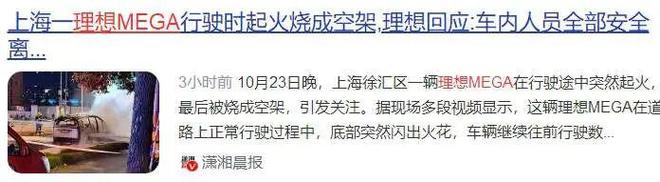 今年第三次！53万的理想MEGA烧了，奶爸：不敢想象