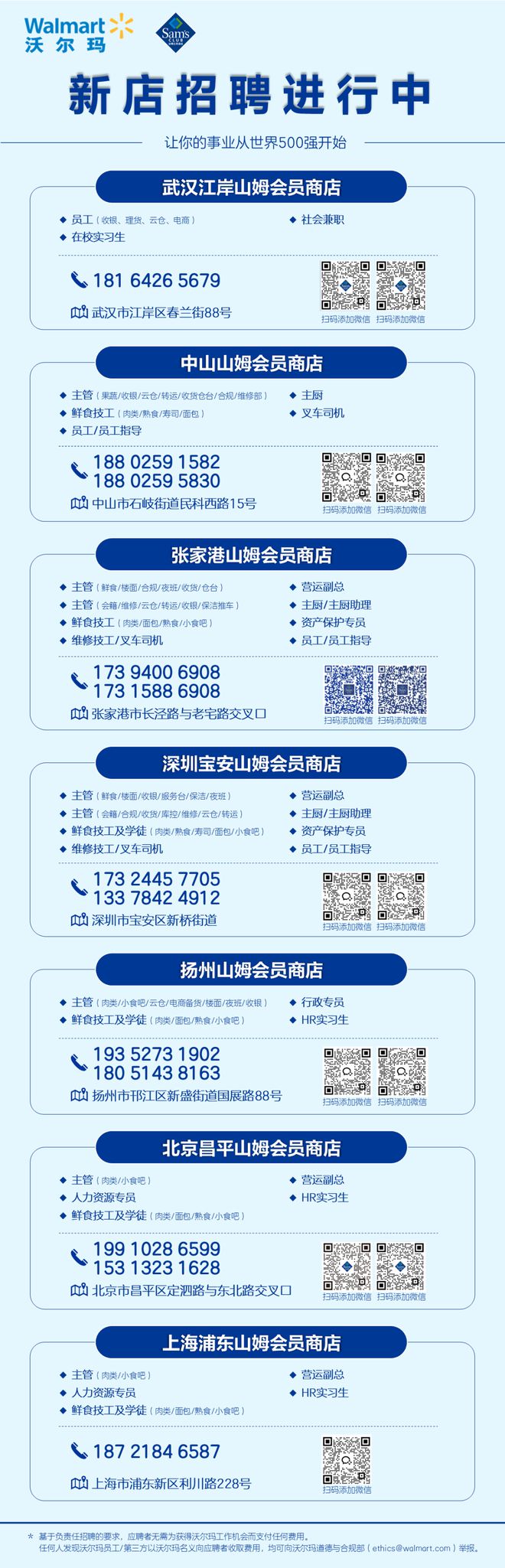 山姆狂飙，7家新店公布