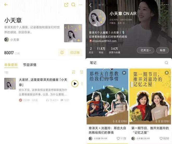 入局播客，章泽天重新定义自己的人生