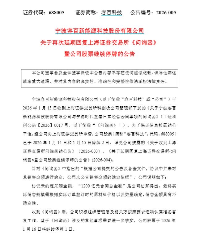 签下千亿锂电大单？容百科技，被证监会立案调查！__签下千亿锂电大单？容百科技，被证监会立案调查！